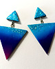 kolczyki z masy plastycznej Wiszące Kolczyki Retro Trójkąty