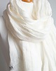 szale damskie Szal lniany damski, lekki szal damski OFF white