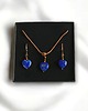 komplet biżuterii RAZEM TANIEJ! uroczy komplet: serduszko LAPIS LAZULI : wyjątkowy prezent