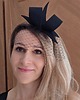 fascynatory Fascynator  czarny elegancki z woalką