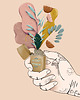 grafiki i ilustracje Plant power