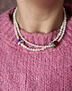 chokery Naszyjnik z pereł nieregularnych z grzybkiem typu choker