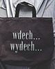 torby na zakupy Bardz duża bawełniana torba grafitowa z afirmacją WDECH... WYDECH...