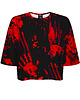t-shirt damskie DR.CROW T-shirt Krótki CROP Zombie Black