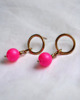 kolczyki swarovski Swarovski neon pearls : neon pink
