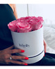 dodatki - różne Jasnoróżowe wieczne róże biały duży flower box
