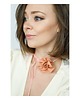 chokery Choker z jedwabiu fuzz peach