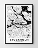 plakaty Plakat Sztokholm mapa