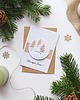 kartki świąteczne Kartka Świąteczna ze śniegiem i choinkami