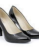 czółenka damskie SKÓRZANE SZPILKI ZAPATO 035 CZARNY LAKIER