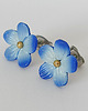 kolczyki z masy plastycznej Niebieskie kolczyki niezapominajki