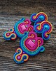 kolczyki soutache Duże i kolorowe kolczyki sutasz