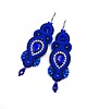 kolczyki soutache Kolczyki sutasz chabrowe wieczorowe długie Orina