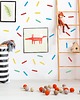 naklejki ścienne do pokoju dziecka Naklejki Confetti Lukrowa Posypka Cukiereczki 46NW