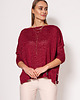 swetry damskie  Oversize'owy sweter - SWE040 bordo MKM