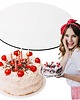 deski do krojenia i tace Tacka Podkład pod tort ciasto torta Cukierniczy GRUBY BIAŁY 28 CM Okrągły