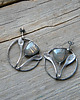 kolczyki wire wrapping Złociste labradoryty   -  kolczyki