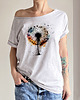 t-shirt damskie Duchawiec Kolorowy Szary Oversize