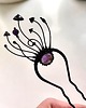 spinki i klamry do włosów Leśna szpila do włosów z grzybami i ametystem
