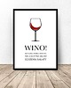 plakaty Plakat do kuchni "Wino i sałata" A3 (297mm x 420mm)