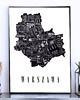 plakaty Mapa - WARSZAWA plakat