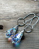 kolczyki wire wrapping Tęczowe kryształy - kolczyki