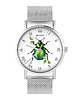 zegarki unisex Zegarek - Zielony żuczek - bransoleta mesh
