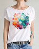 t-shirt damskie Banieczki kolorów Biały Oversize