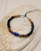 bransoletki z kamieni naturalnych Bransoletka Męska Lapis Lazuli Jaspis Lawa