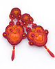kolczyki soutache Lato w kolorze czerwonym