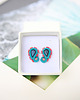 kolczyki soutache Łezki 3 sztyfty - kolczyki z sutaszu