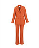 komplety damskie Pomarańczowy garnitur z wzorem warkocza