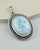 wisiory Larimar retro - srebrny wisior