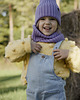 szaliki dziecięce Komin merino w prążki Soft Snood - amestyst