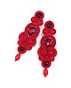 kolczyki soutache Kolczyki sutasz czerwone Keira wieczorowe eleganckie z kryształkami