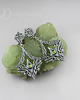 kolczyki wire wrapping Sindarin - Laer, peridot