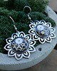 kolczyki z żywicy Kolczyki Silver Flowers 1