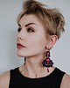 kolczyki soutache Granatowo czerwone kolczyki sutasz