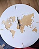 zegary Zegar z litego drewna z mapą świata, WORLD