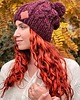 czapki damskie Czapka Handmade Joy Bordo
