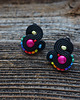 klipsy Kolorowe Lentinki- klipsy soutache