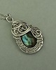 wisiory Wisiorek oryginalny labradoryt wire wrapping
