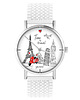 zegarki unisex Zegarek - Time to travel - silikonowy, biały