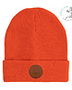 czapki i kapelusze męskie Czapka beanie z bawełny organicznej pomarańczowa