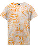 t-shirty dla dziewczynki T-shirt Girl DR.CROW Peonies Orange