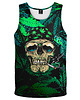 t-shirty męskie DR.CROW Bokserka Męska Cannabis Skull Green