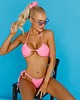 stroje kąpielowe i kostiumy kąpielowe damskie BUNNY - bikini góra - Pink Bubble