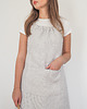 fartuchy kuchenne Lniany fartuszek classic GRAY STRIPES