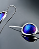 kolczyki wire wrapping Fioletowe kolczyki ze srebra i tytanu