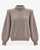 swetry damskie  Półgolf Super Kid Mohair Taupe Grey z odpinanymi poduchami